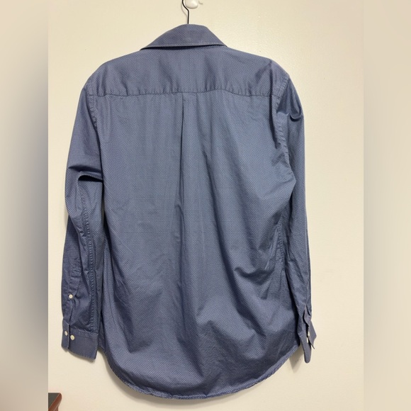 Peter Millar Shirt Men Medium Blue Geometric Long Sleeve Preppy Button Down - Picture 2 of 5